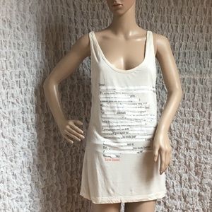 Diesel Dear White out Love Letter Fashion Top